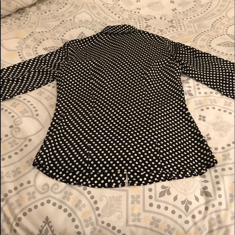 Kenneth Cole Silk Polkadot Blouse - Picture 14 of 16